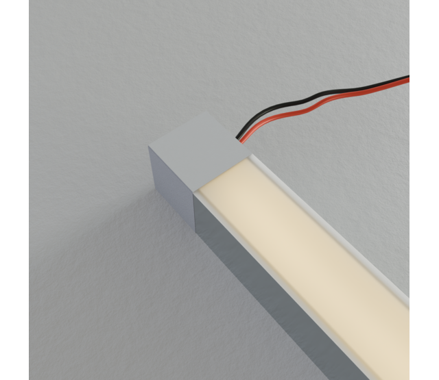 Endkappe Öffnung hinten Silber für LED Profil XL306Silber Endkappe Öffnung hinten Silber für LED Profil XL306Silber