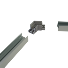 Eckverbinder 120° Silber für LED Profil XL306Silber