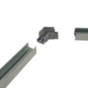 Eckverbinder 120° Weiß für LED Profil XL306 Weiß inkl. 2 Madenschrauben M5 x 4