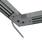 Eckverbinder 120° Weiß für LED Profil XL306 Weiß inkl. 2 Madenschrauben M5 x 4