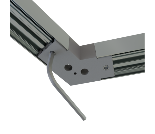 Eckverbinder 120° Weiß für LED Profil XL306 Weiß inkl. 2 Madenschrauben M5 x 4
