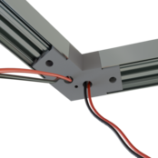 Eckverbinder 120° Weiß für LED Profil XL306 Weiß inkl. 2 Madenschrauben M5 x 4