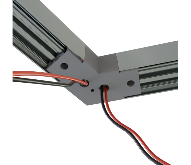 Eckverbinder 120° Weiß für LED Profil XL306 Weiß inkl. 2 Madenschrauben M5 x 4