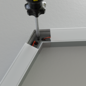 Eckverbinder 120° Weiß für LED Profil XL306 Weiß inkl. 2 Madenschrauben M5 x 4