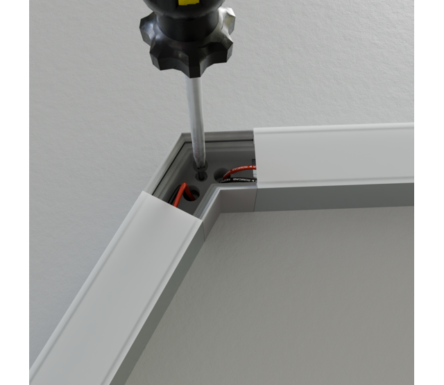 Eckverbinder 120° Weiß für LED Profil XL306 Weiß inkl. 2 Madenschrauben M5 x 4