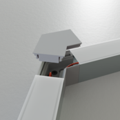 Eckverbinder 120° Weiß für LED Profil XL306 Weiß inkl. 2 Madenschrauben M5 x 4