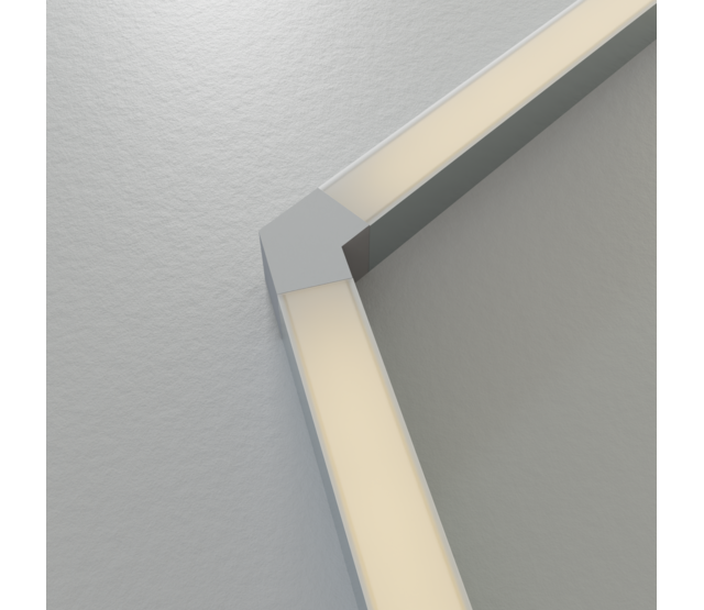 Eckverbinder 120° Weiß für LED Profil XL306 Weiß inkl. 2 Madenschrauben M5 x 4