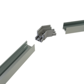 Eckverbinder 135° Weiß für LED Profil XL306 Weiß inklusive 2 Madenschrauben M5 x 4