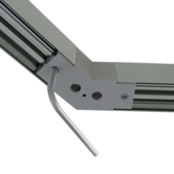 Eckverbinder 135° Weiß für LED Profil XL306Weiß incl 2 madenschrauben M5 x 4