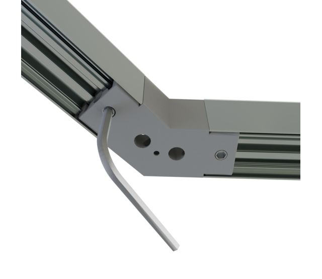 Eckverbinder 135° Weiß für LED Profil XL306 Weiß inklusive 2 Madenschrauben M5 x 4
