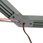 Eckverbinder 135° Weiß für LED Profil XL306 Weiß inklusive 2 Madenschrauben M5 x 4