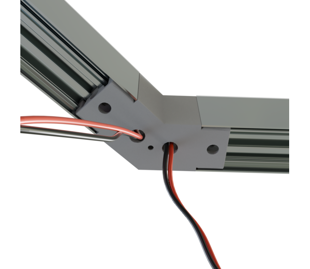 Eckverbinder 135° Weiß für LED Profil XL306 Weiß inklusive 2 Madenschrauben M5 x 4
