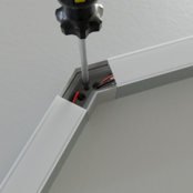 Eckverbinder 135° Weiß für LED Profil XL306 Weiß inklusive 2 Madenschrauben M5 x 4