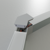 Eckverbinder 135° Weiß für LED Profil XL306 Weiß inklusive 2 Madenschrauben M5 x 4