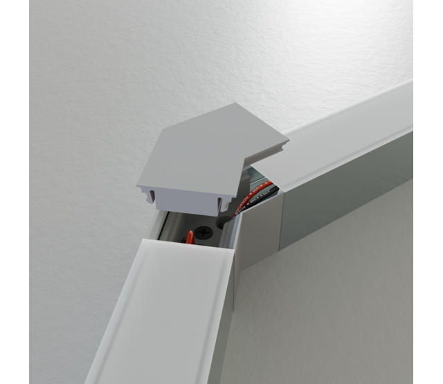 Eckverbinder 135° Weiß für LED Profil XL306 Weiß inklusive 2 Madenschrauben M5 x 4