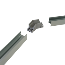 Eckverbinder 135° Schwarz für LED Profil XL306Schwarz