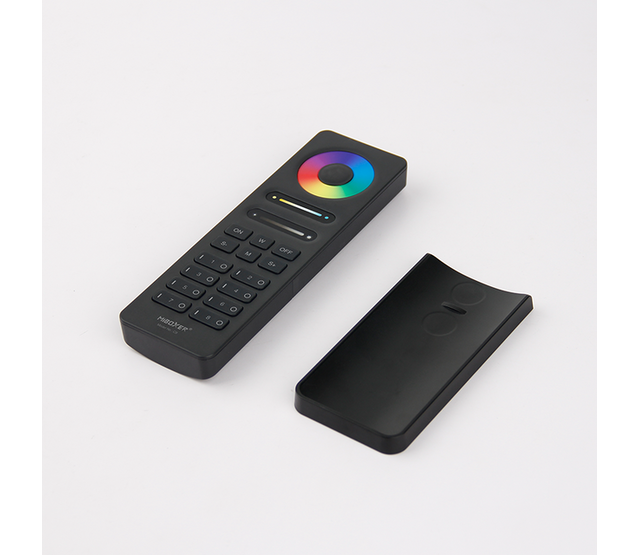 Schwarze LED-Strip-Fernbedienung Miboxer C8 – Steuerung für 8 Zonen RGB/RGBW/RGBCCT LEDs