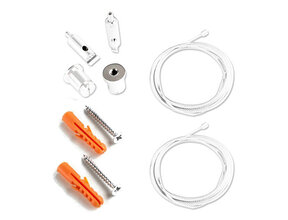 Kabel-Aufhängesystem für LED-Profile 318ALU, 318Weiss, 318Schwarz,XL304ALU, XL306ALU, XL340ALU, XL08SCHWARZ - Weiss