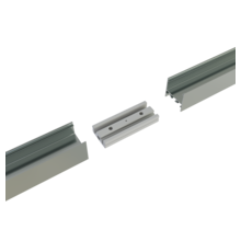 Verbinder 180° Silber für LED Profil XL304Silber incl 2 madenschrauben M5 x 4