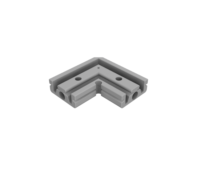 Verbinder 90° Silber für LED Profil XL304Silber inkl. 2 madenschrauben M5 x 4