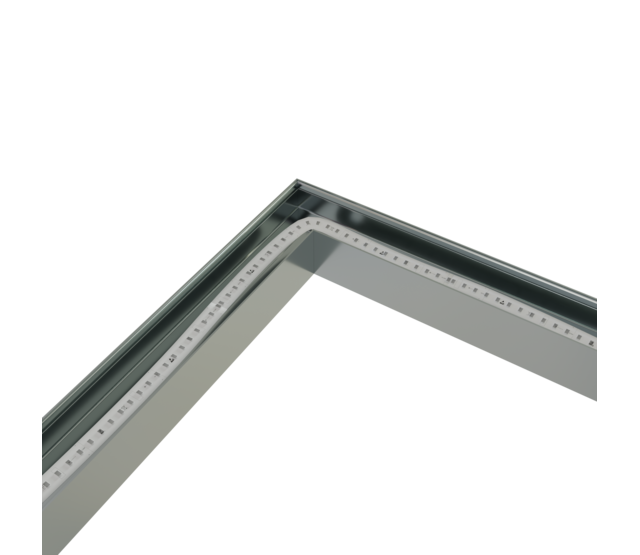 Verbinder 90° Silber für LED Profil XL304 Silber inkl. 2 Madenschrauben M5 x 4