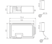 Magnetischer Schrank-Controller SMC002 für LED-Streifen mit 10×30 mm Einbausensor, kabellos, automatische Lichtsteuerung