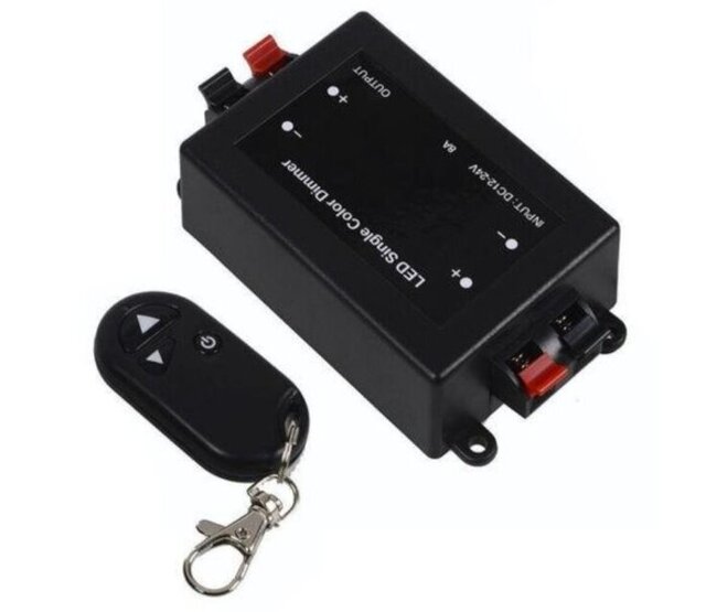 Drahtloses LED Dimmer Set mit Controller & Fernbedienung (12–24 V, 8 A, RF)