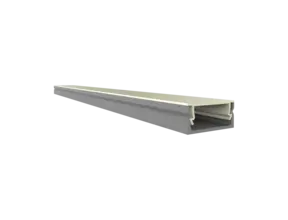 LED Alu Einbau-/Aufbauprofil mit Abdeckung 17,15x7,40 mm für LED Streifen - 04ALU