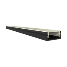 Schwarzes LED Aufbau-/Einbauprofil mit Abdeckung 17,15 x 7,40 mm – 04SCHWARZ