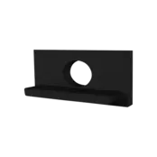 04SCHWARZ Endkappe mit Kabeldurchführung für LED-Streifen, Aluminiumprofil, 10 mm Breite, schwarze Ausführung, passend für 10 mm breite LED-Profile, robuste Montage, ideal für LED-Beleuchtungssysteme