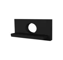 04SCHWARZ Endkappe mit Kabeldurchführung für LED-Streifen, Aluminiumprofil, 10 mm Breite, schwarze Ausführung, passend für 10 mm breite LED-Profile, robuste Montage, ideal für LED-Beleuchtungssysteme