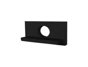 04SCHWARZ Endkappe mit Kabeldurchführung für LED Streifen – Schwarz