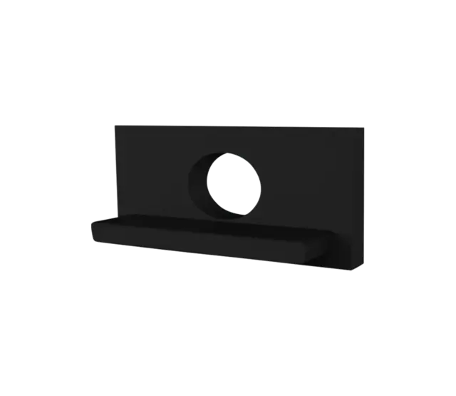 04SCHWARZ Endkappe mit Kabeldurchführung für LED-Streifen, Aluminiumprofil, 10 mm Breite, schwarze Ausführung, passend für 10 mm breite LED-Profile, robuste Montage, ideal für LED-Beleuchtungssysteme