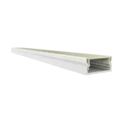 Weißes LED-Einbauprofil mit Abdeckung 17,15 mm x 7,40 mm - 04WEISS, ideal für LED-Streifen, präzise Maße, hochwertige Verarbeitung, optimale Lichtverteilung, deutsches Qualitätsdesign