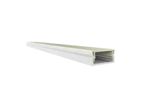 Weiße LED Alu Profil Aufbau/Einputz mit Abdeckung 17,15 x 7,40 mm - 04WEISS