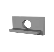 04ALU Endkappe mit Kabeldurchführung für LED-Streifen – Präzise Aluminium-Abschlusskappe mit integrierter Kabeldurchführung, ideal für LED-Profile, 4-5 mm kompatibel, robuste Verarbeitung