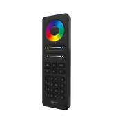 Schwarze LED-Strip-Fernbedienung Miboxer C8 – Steuerung für 8 Zonen RGB/RGBW/RGBCCT LEDs