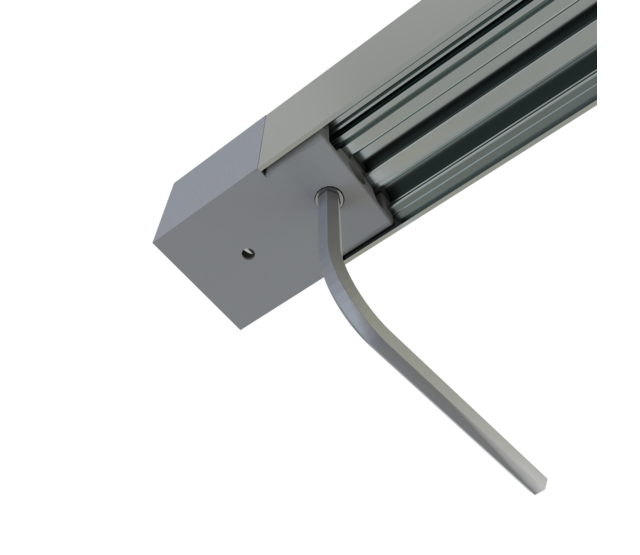 Endkappe Öffnung rechts Silber für LED Profil XL306Silber Endkappe Öffnung rechts Silber für LED Profil XL306Silber