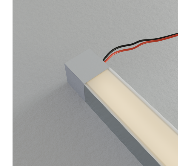Endkappe Öffnung rechts Silber für LED Profil XL306Silber Endkappe Öffnung rechts Silber für LED Profil XL306Silber