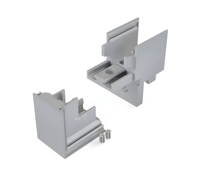 Ausseneckverbinder 90° Silber für LED Profil 318alu