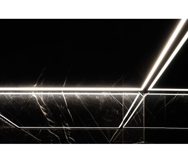 LED Fliesenprofil F0 inkl. Abdeckung Opal /Schwarz– 1 m oder 2 m, 29,70 × 9,85 mm | Für bündigen Einbau in Fliesen & Putz