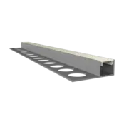 LED Fliesenprofil F0 inkl. Abdeckung Opal /Schwarz– 1 m oder 2 m, 29,70 × 9,85 mm | Für bündigen Einbau in Fliesen & Putz