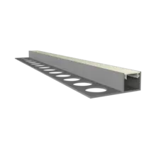 LED Fliesenprofil F0 inkl. Abdeckung Opal /Schwarz– 1 m oder 2 m, 29,70 × 9,85 mm | Für bündigen Einbau in Fliesen & Putz
