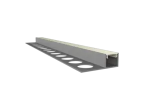 LED Fliesenprofil F0 inkl. Abdeckung Opal /Schwarz– 1 m oder 2 m, 29,70 × 9,85 mm | Für bündigen Einbau in Fliesen & Putz