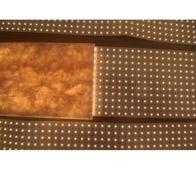 Flexibles LED-Sheet RGBCCT 24,5 x 49 cm – Farbe plus Weiß 3000-6500K, 640 LED, 5500 lm, im Raster kürzbar, 24 V, IP20