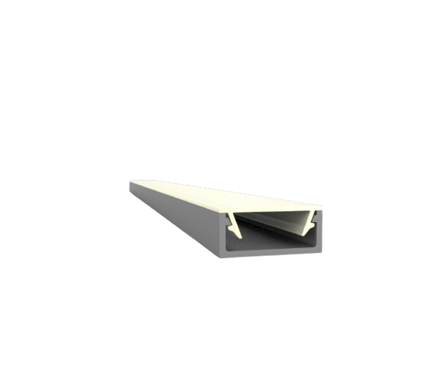 15 mm × 6,69 mm Aluminium-LED-Profil in 3 m Länge mit Abdeckung für LED-Streifen – 301ALU. Robustes, kratzfestes Aluminium, passend für LED-Streifen bis 13,3 mm Breite.