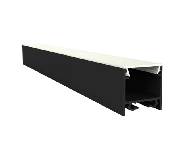 LED Aluminium Profil 3m Schwarz 15x15,69mm mit opaler Klick-Abdeckung für LED Streifen - 302SCHWARZ