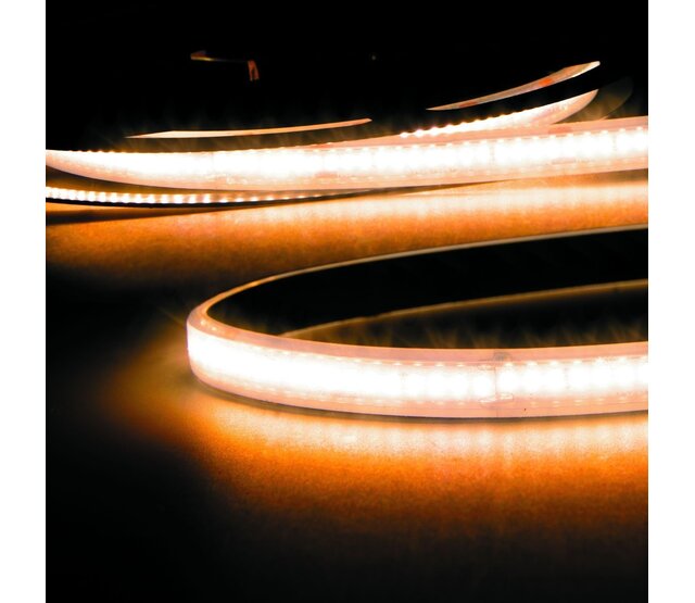 PRO LED-Streifen extra warmweiß 8W 700lm/Meter 240 LEDs 48VDC IP68 2700K CRI95 – 5 Meter