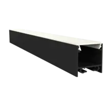 20 mm x 20 mm LED-Aluminiumprofil 3m Schwarz mit Diffusorabdeckung für LED-Streifen – 318SCHWARZ, hochwertiges Montagesystem für indirekte Beleuchtung, präzise Maße nach DIN-Norm
