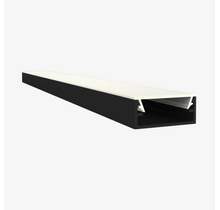 8,84 mm x 20 mm LED-Aluminiumprofil 3m Schwarz mit Abdeckung für LED-Streifen – 304SCHWARZ hochwertiges Montagesystem für indirekte Beleuchtung, präzise Maße nach DIN-Norm